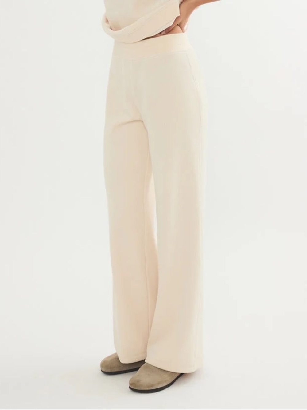Marine Layer NWOT Ivory Velour Corduroy Flare Pants Sz XL